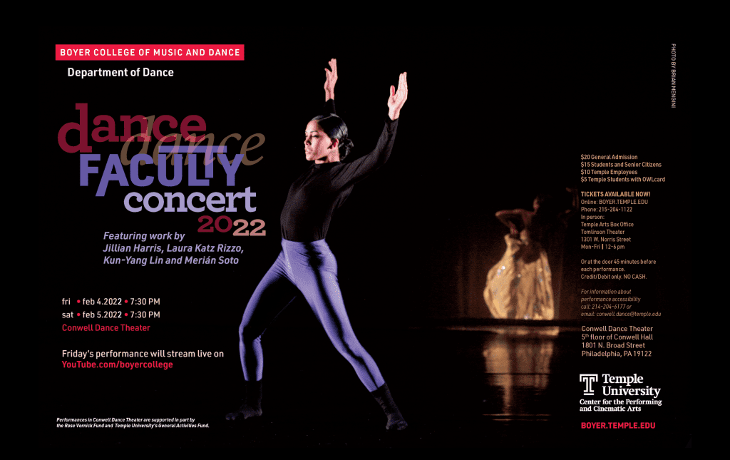 Dance Faculty Concert poster