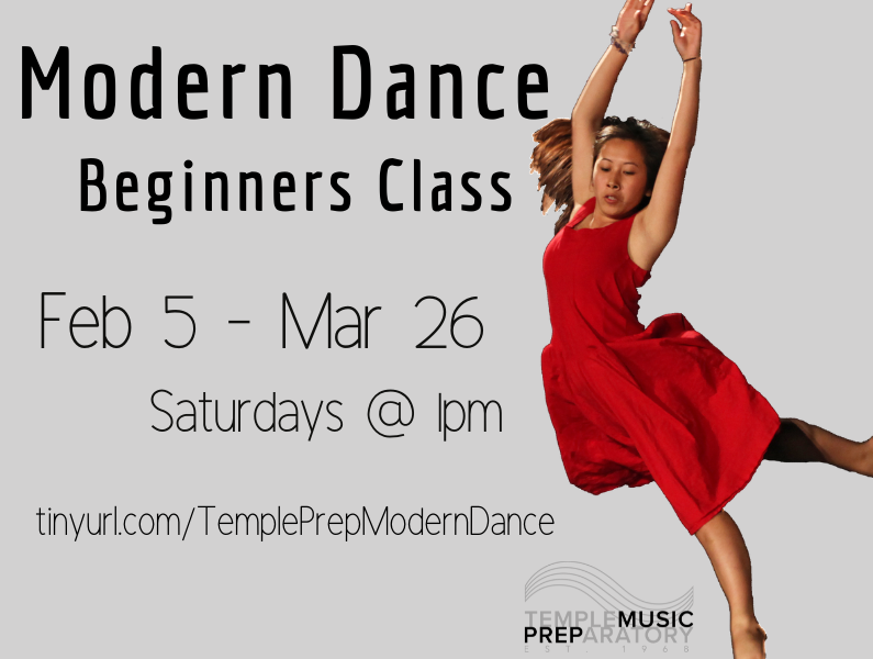Temple Music Prep – Beginning Modern Dance with Victoria McGuigan for ages 8-teen
