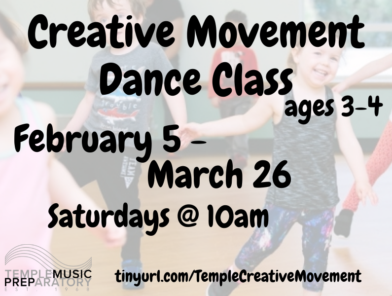 Temple Music Prep – Creative Movement with Victoria McGuigan for ages 3-4